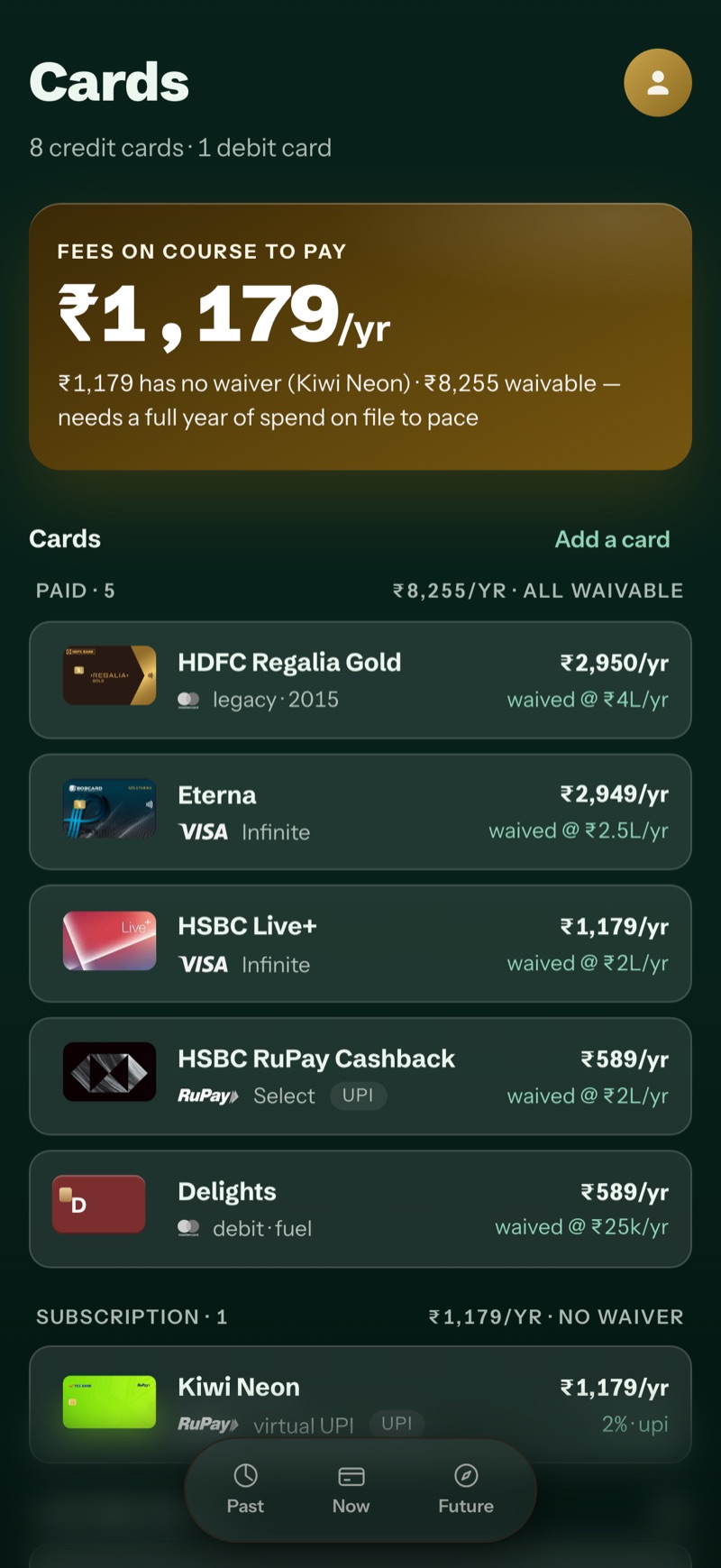 Varambu card information in the synthetic capture environment